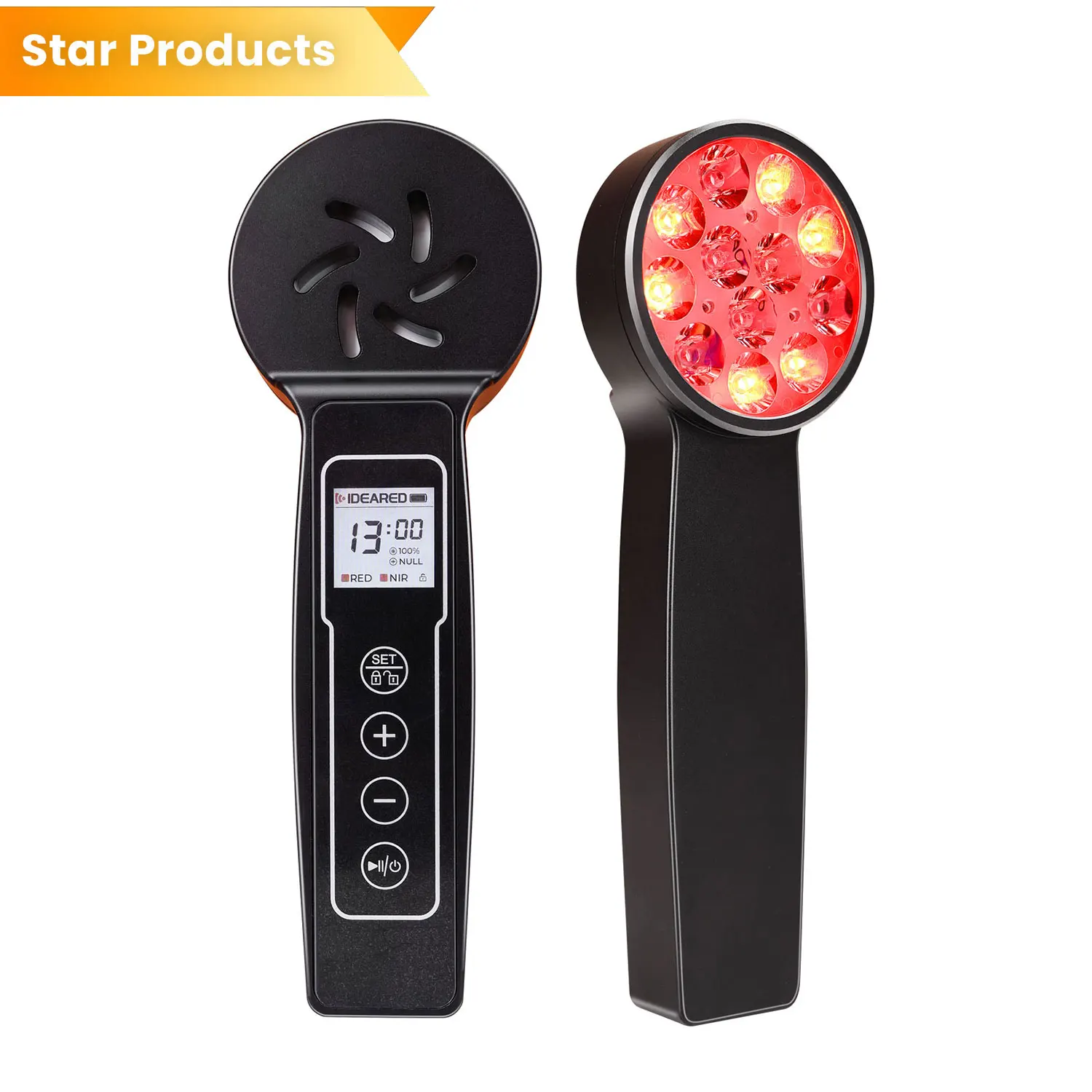 

IDEATHERAPY Sauna Held Portable Facial Red Light Lamp Near Infrared Led Light Therapy Device Red Light Therapy Wand for Beauty