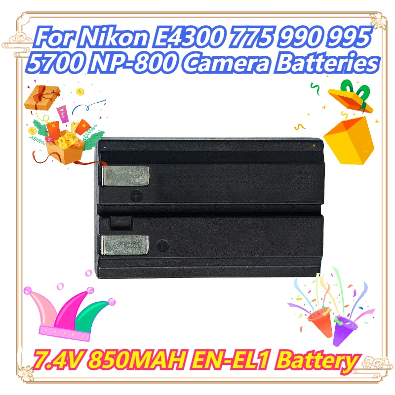 

7.4V 850MAH EN-EL1 Battery For Nikon E4300 775 990 995 5700 NP-800 Camera Batteries
