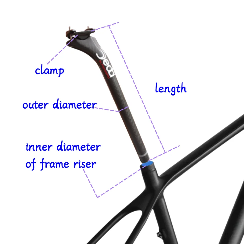 Carbon MTB Seatpost Offset 25mm Mountain Bike Seat Tube 27.2/31.6 Ultra-light Road Bicycle Seat Post Seat Tube Bicycle Parts