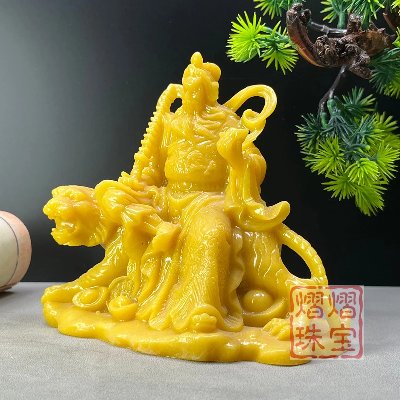 Imitation Shoushan Stone Zhao Gongming Wealth God Standing Tiger Wealth God Martial God Xuantan Zhenjun - A powerful and auspici