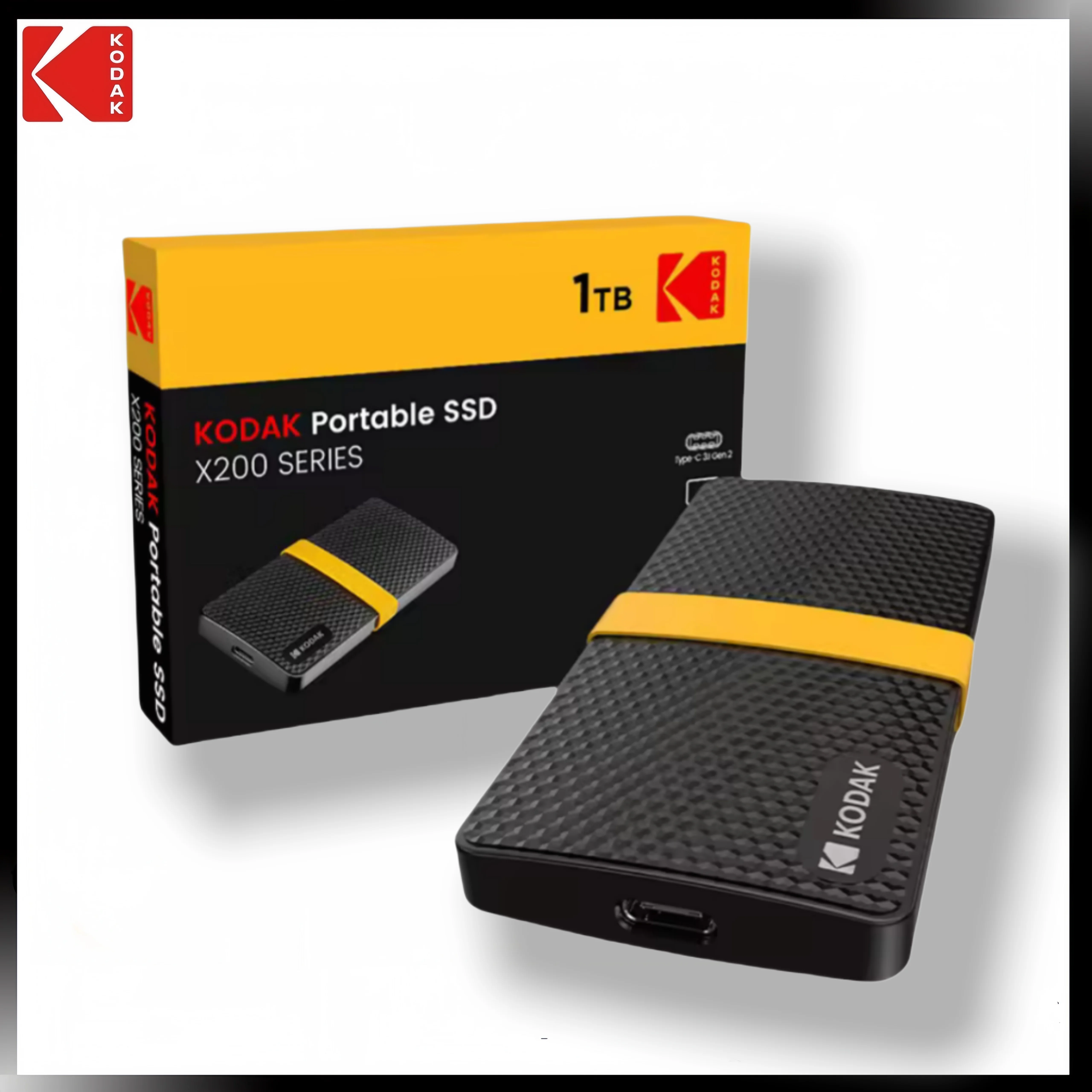 Kodak X200 Portable SSD 512GB USB 3.1 Type C 512 gb External hard drive Gen 2 Hard Disk Solid State Drive For Laptop Macbook PC