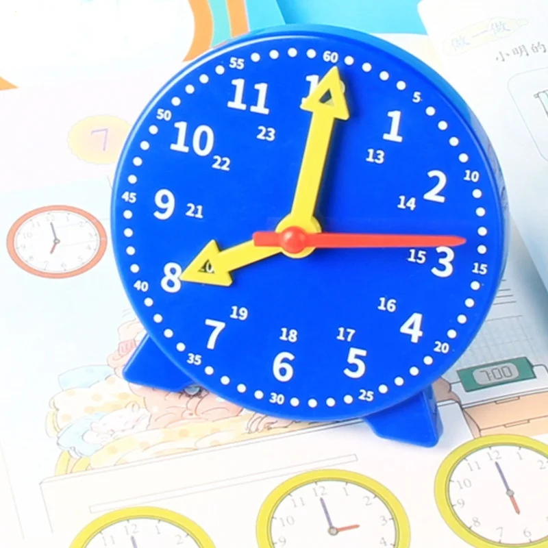 Children Clock Educational Toys Hour Minute Second Cognition Colorful Clocks Toys Kids Early Preschool Teaching Aids