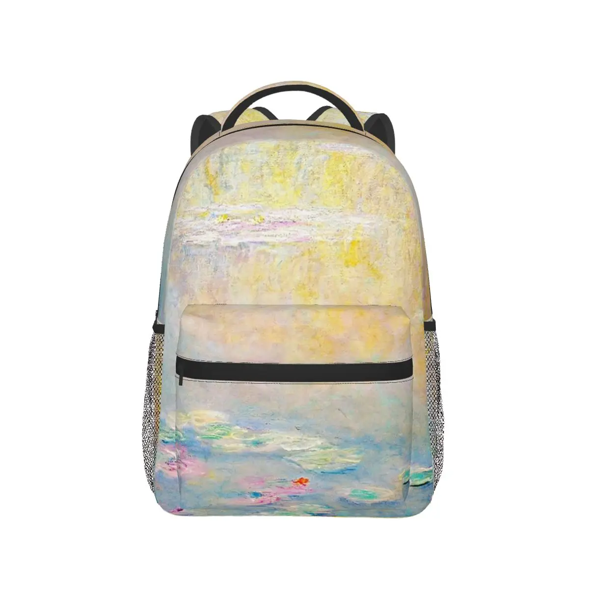 

Claude Monet Les Nympheas Rouges Water Lilies Backpack Hot Sale Daypack Children BookBag School Bag Shoulder Bag for Men Women