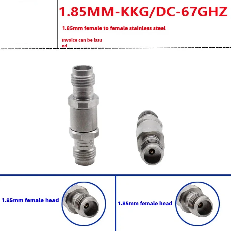 

High Frequency Millimeter Wave Adapter 1.85MM-KKG Stainless Steel Test Head Network Distribution Adapter for 67GHZ