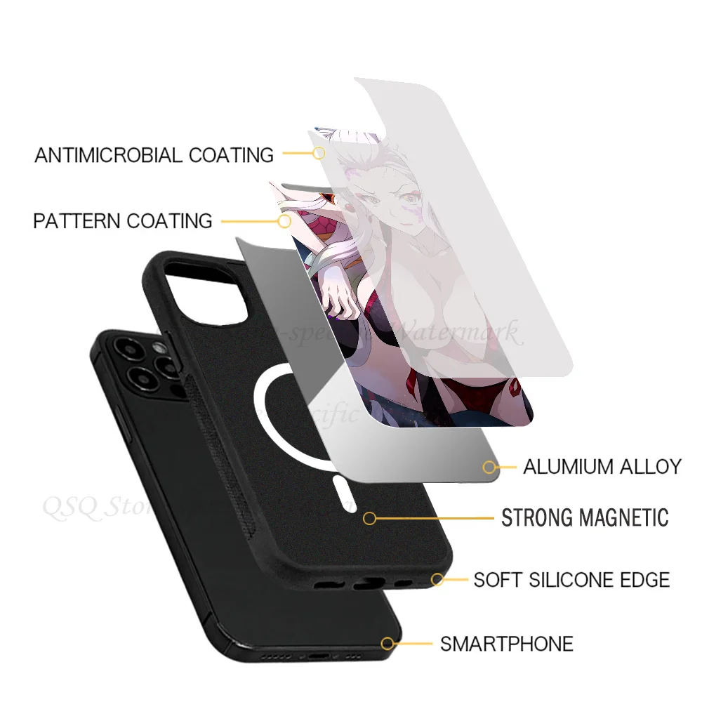 D-Demon Slayer Daki Phone Cases For IPhone 15 14 13 Pro Max 11 12 Mini Alex Mirror TPU Shell