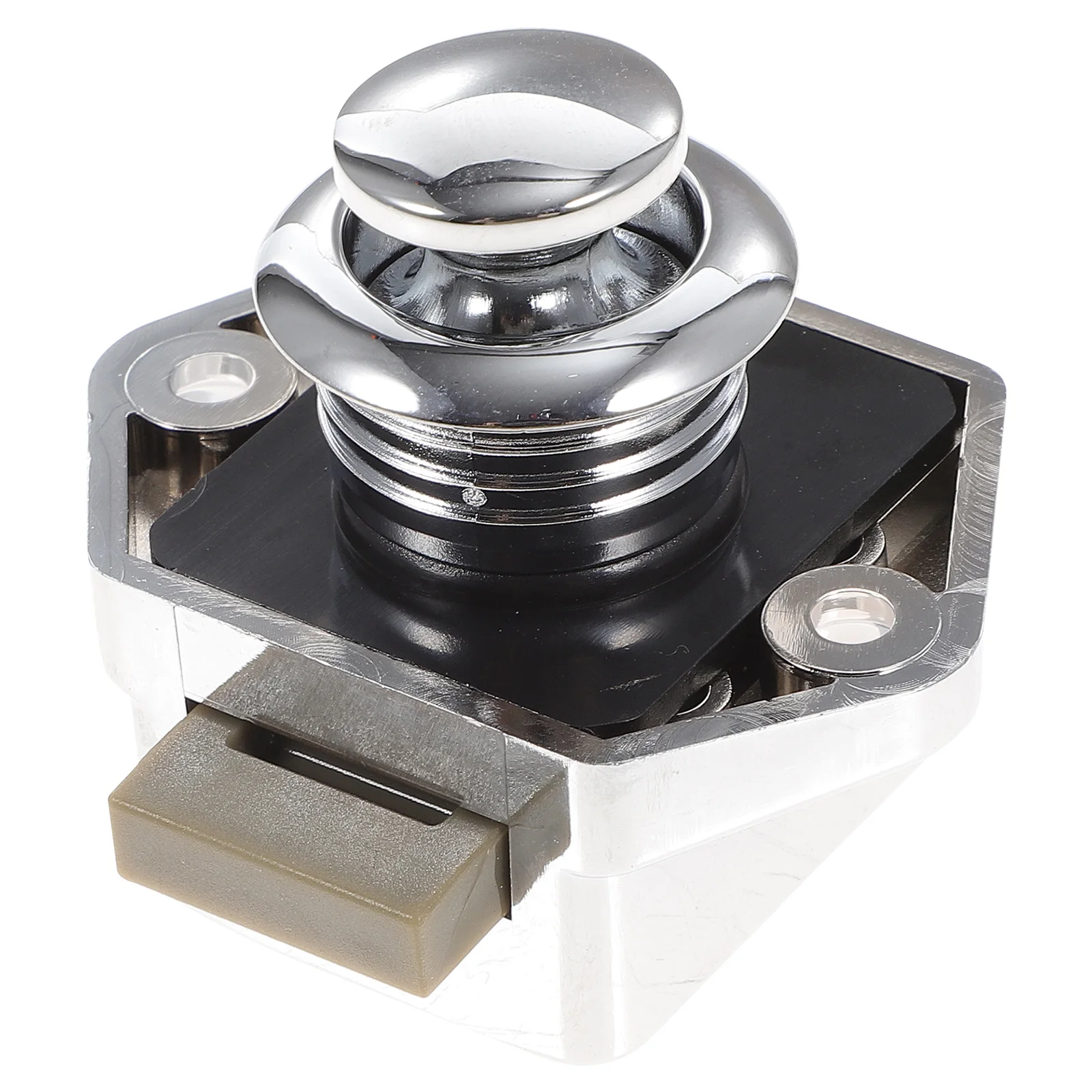 

RV Drawer Locks Keyless Push Button Cabinet Latch Zinc Alloy ABS Material Door Catch Furniture Yacht Van Storage