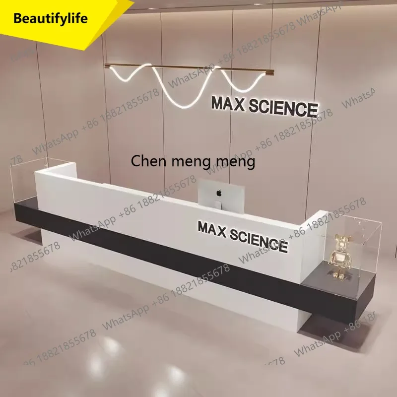 

01A Light luxury art training institution checkout page clothing store bar beauty salon reception desk company lobby front desk