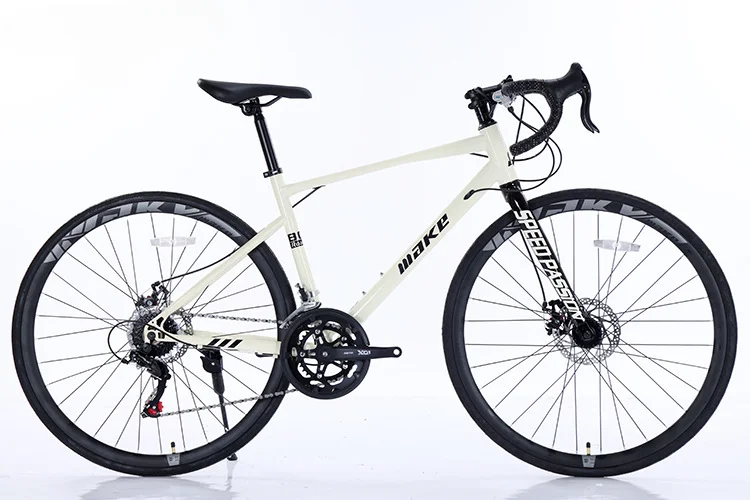 

700C steel frame 14 speed, bend handle, road bike, student, adult variable speed car shock absorption disc brake