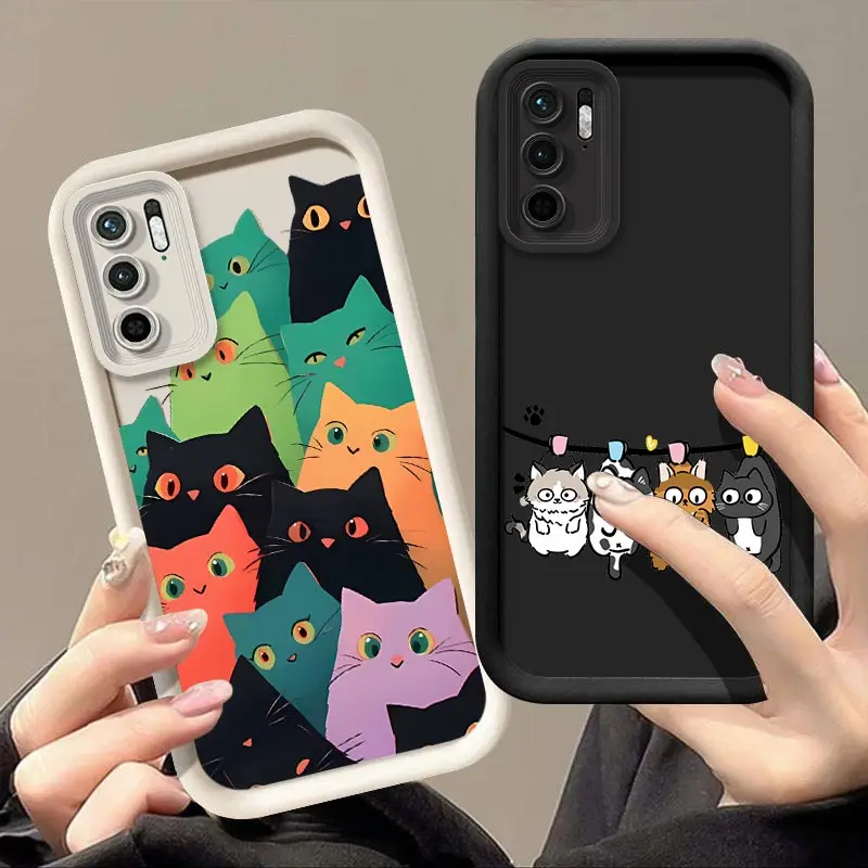 Note 10 Curious Cat New Sky Eye Phone Case For Xiaomi Redmi Note 10 10T 10Pro 12S 9 9Pro 10S 9S 9T 11S 11Pro 8 8Pro 11 7S Cover