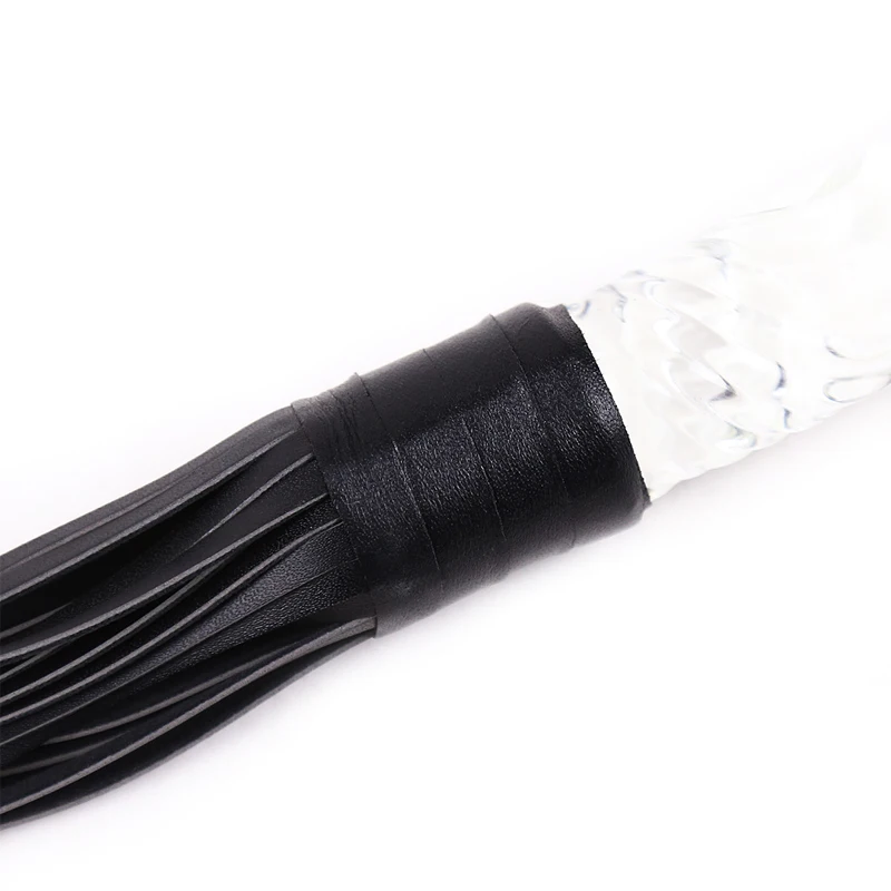 SM Sex Toys Crystal Glass Dildo Whip Couples Role Play Nightclub Stage Props Flogger Bdsm Adult Bondage Spanking Erotic Products