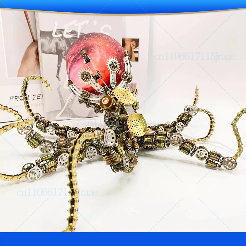 Steampunk mechanical octopus DIY pure handmade precision metal assembly high difficulty creative building block puzzle