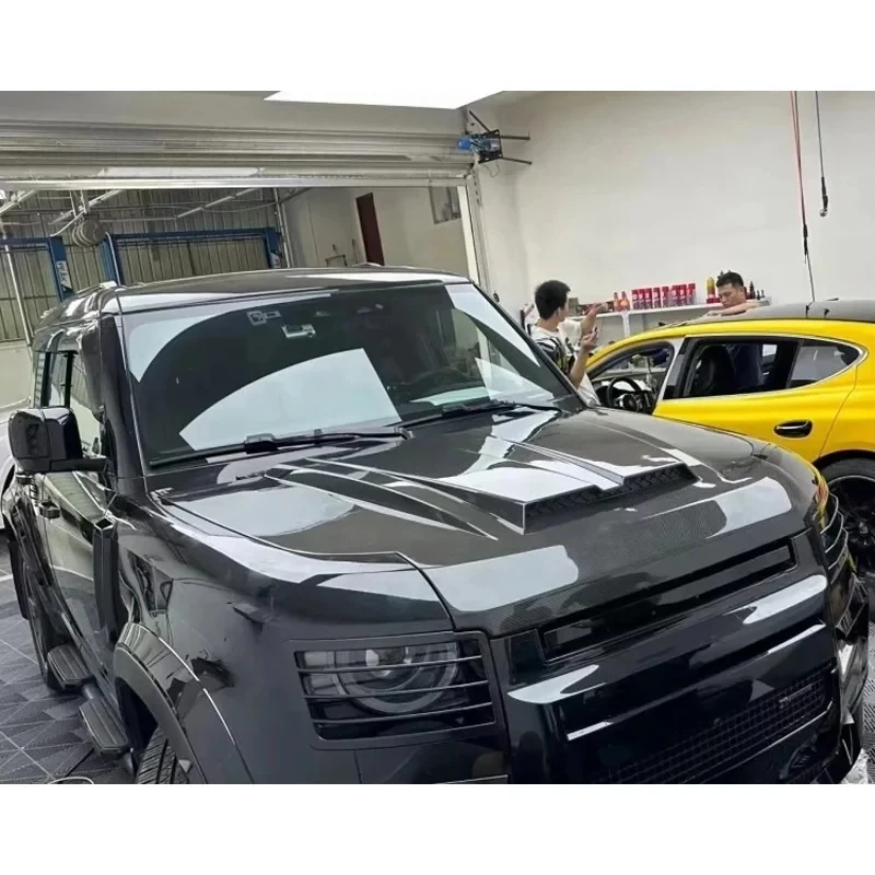 

Good Quality Wet Carbon Fiber Hood for Defender 2020 G Style Engine Bonnet