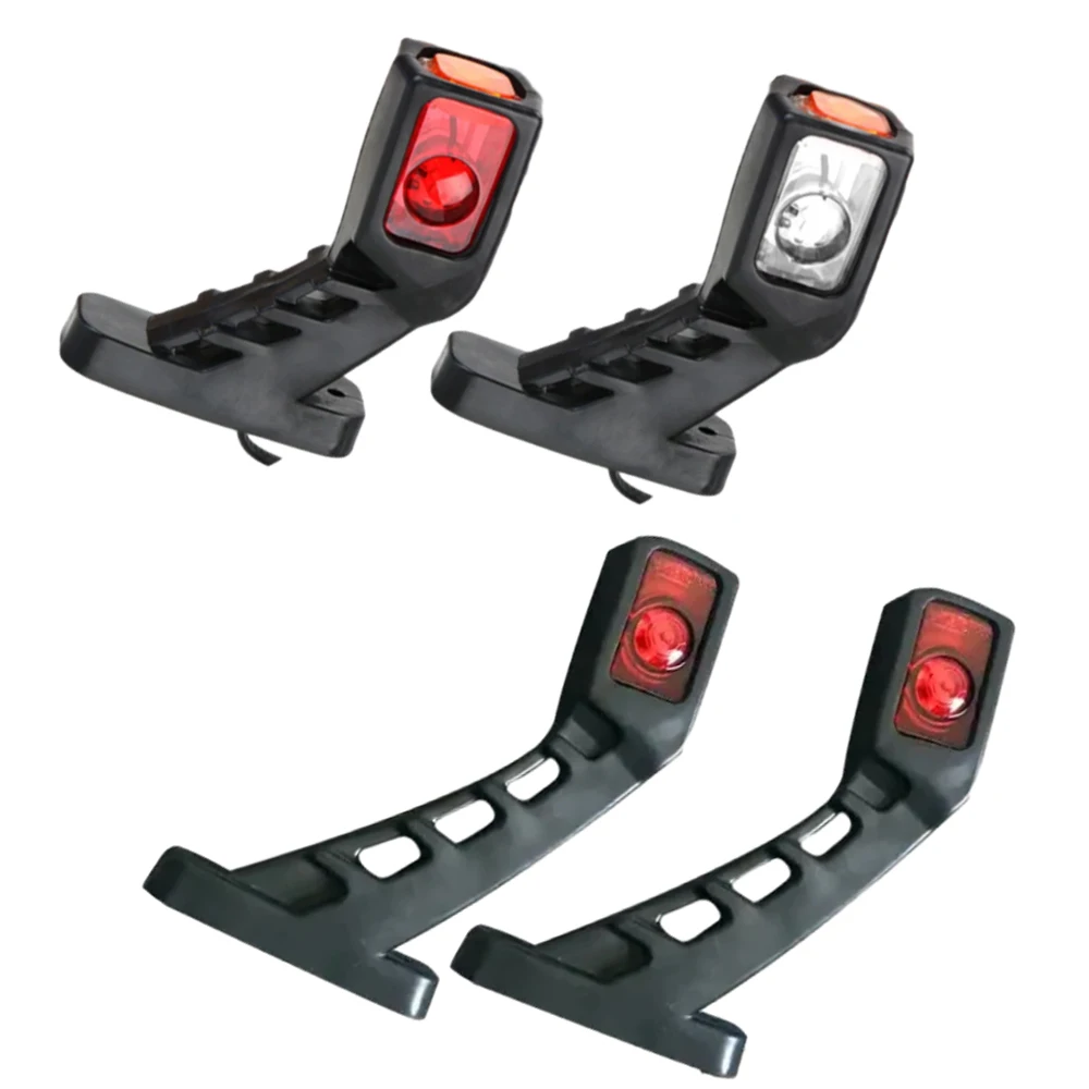 

2pcs Universal For Trucks Tailers Vans Tail Light Assembly 10-30 V DC 4LEDs Trailer Side Marker Light Warning Indicator Lamp