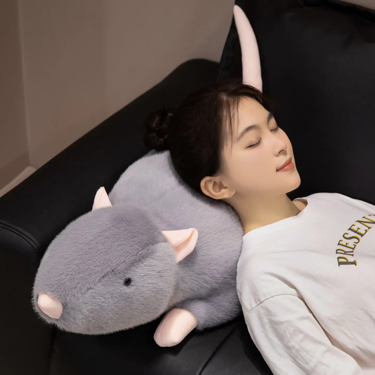 

Lifelike Mouse Soft Plush Toy Lovely Grey Mice Full Stuffed Animal Rat Pillow Funny Toy Birthday Christmas Gifts