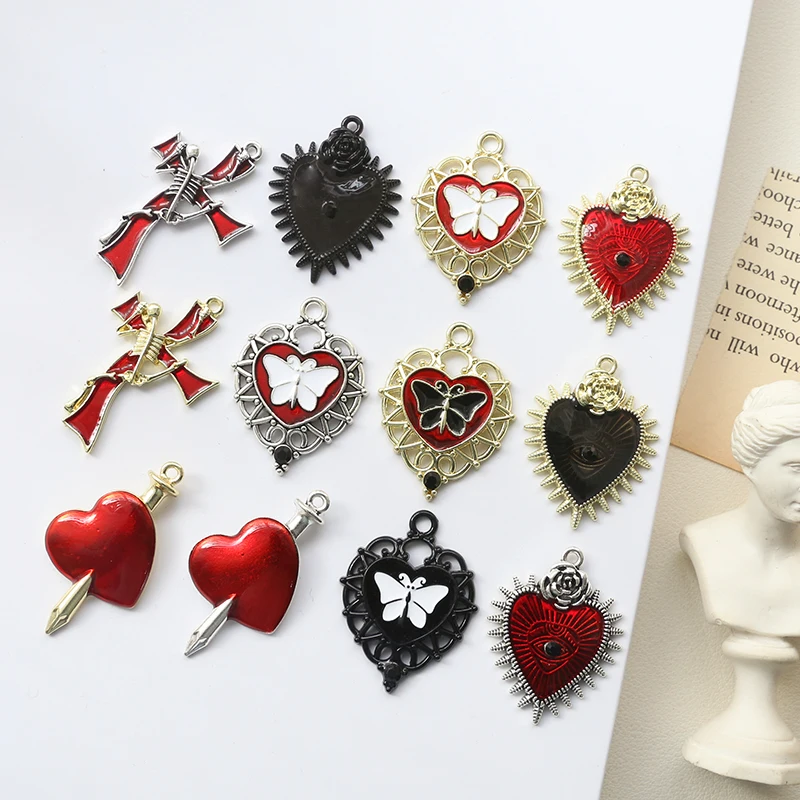 1-шт-ретро-стиль-любовь-меч-роза-череп-крест-подвеска-из-сплава-ювелирные-изделия-ручной-работы-брелок-подвеска-материал-подвески