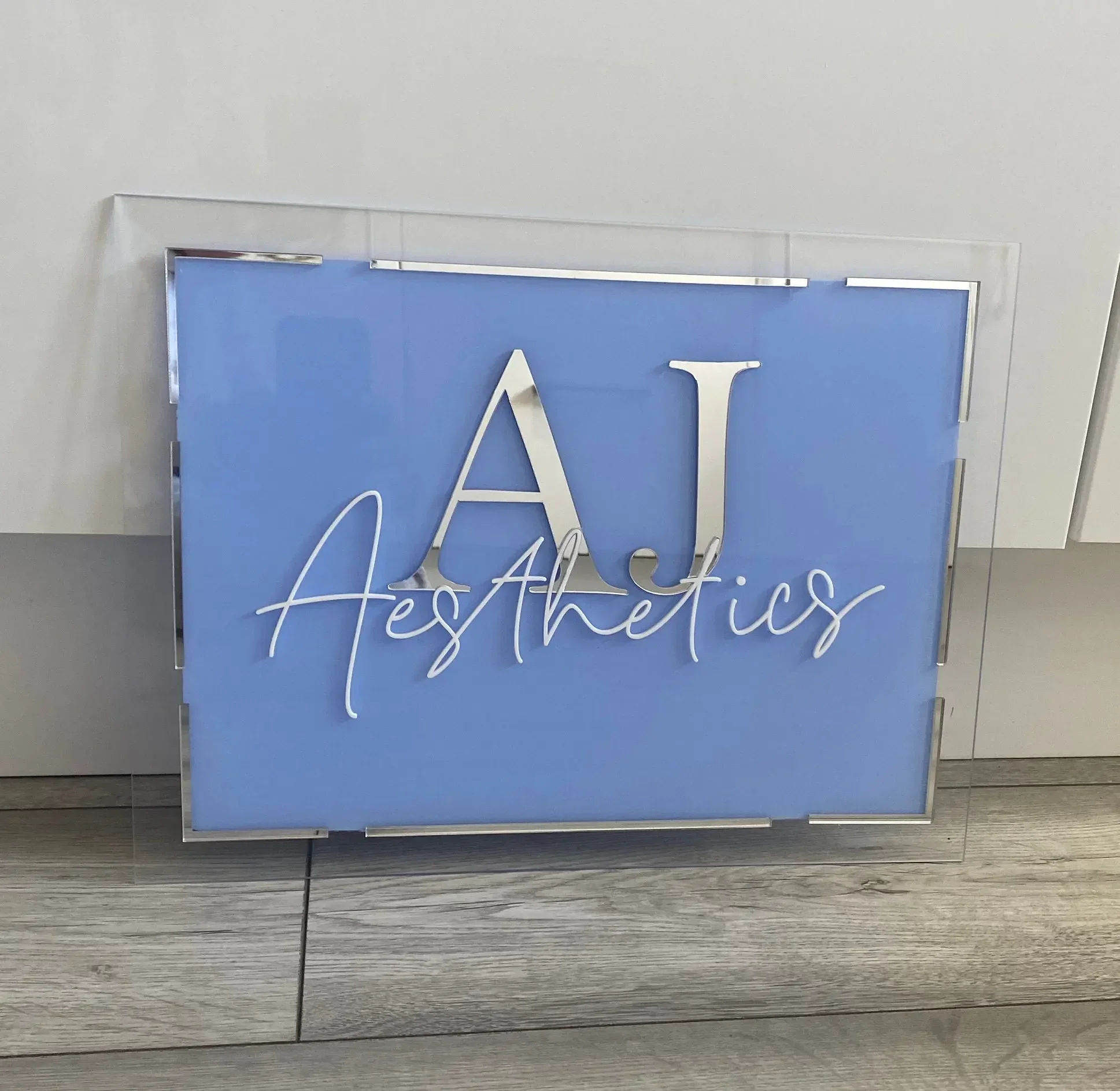 Custom Business Sign 3D Laser Cut Acrylic Logo Beauty Salon Lash Nails Hair Studio Wall Art Decor Signage Business Name Sign