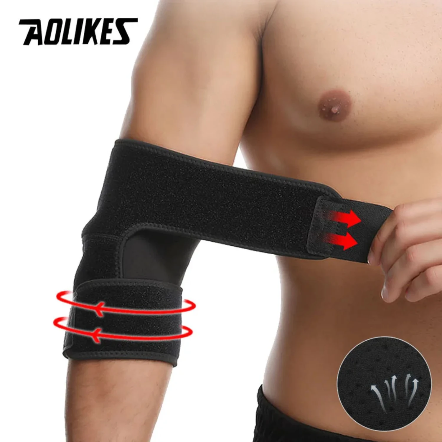 New 1PCS Adjustable Elbow Support Wrap Brace Pad Strong Basketball Sports Elastic Elbow Injury Pain Relief Protector