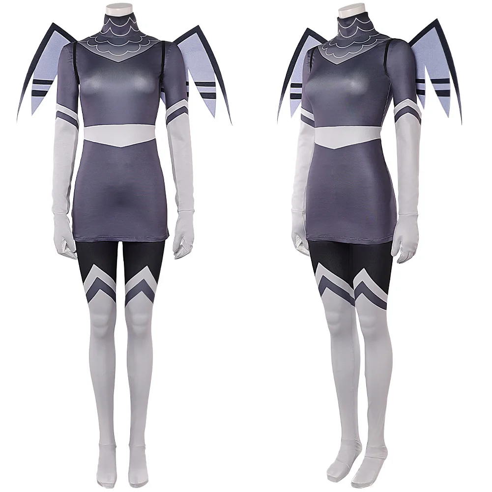 

Hell Inn Lute Косплей Костюм Ангела Ролевая Игра Хэллоуин Сценическое Представление Хэллоуин Карнавал Необычные Вечерние Серебряный Цвет Косплей