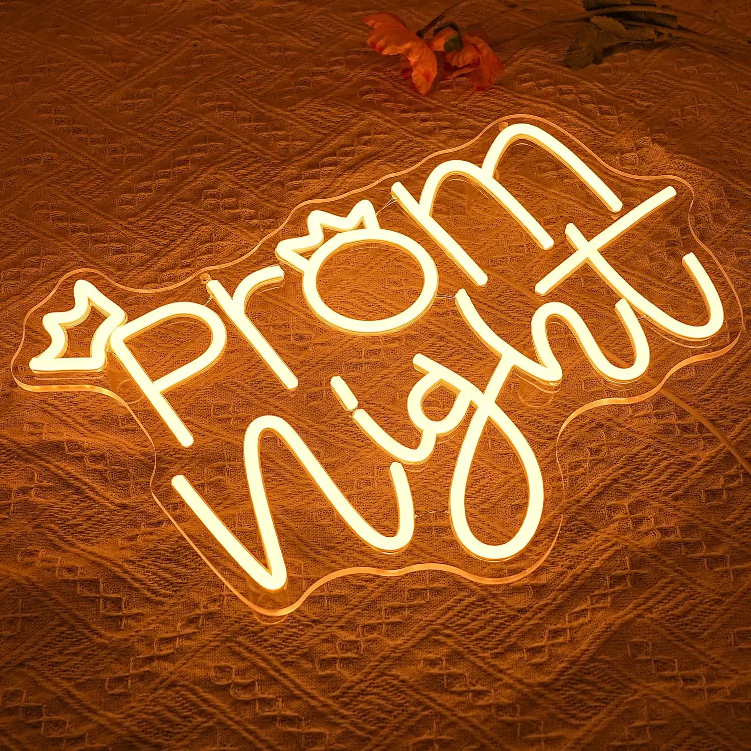 LED Neon Sign Prom Night Graduation Crown USB Wall Light for Graduation Party School Dance Bedroom Home Decor Gift