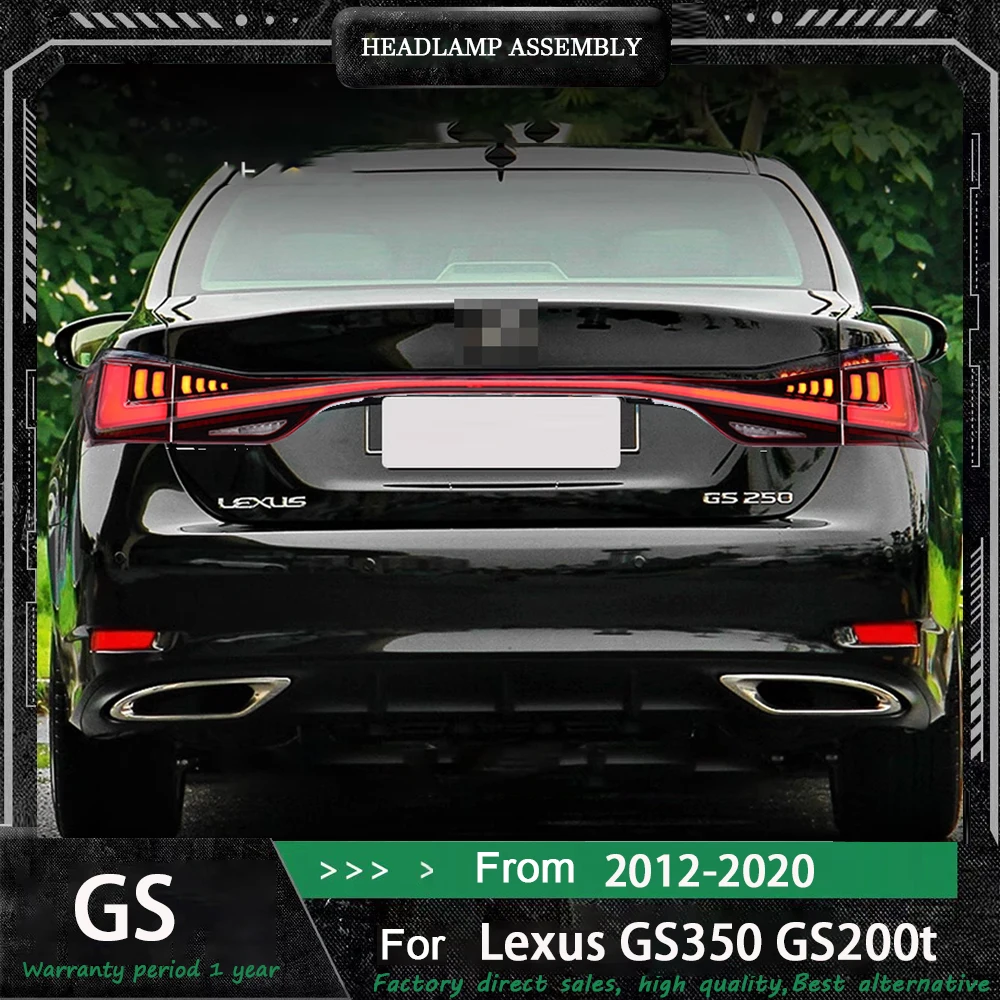Car Through Tail Lights For Lexus GS GS250 GS300 2012-2020 full LED Taillamp Rear Brake Lights Starlink Cross Taillight Accembly