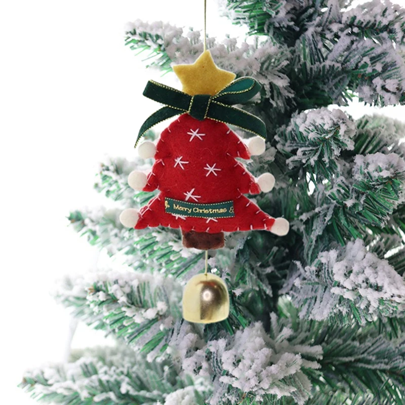 Árvore de natal pendurado ornamentos sinos decorações de presente acessórios do carro decoração festiva pequenos encantos pendurados perfeito para o feriado