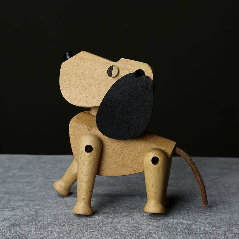 

Nordic style Oscar wood carving classic original Danish dog puppet Home Furnishing Decor creative ornaments gifts dog toys