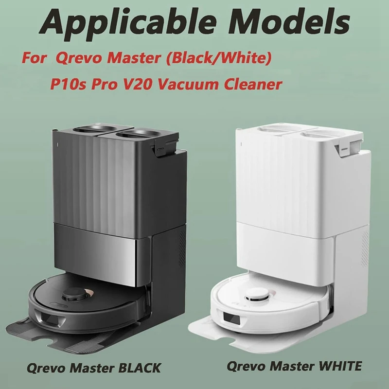 Peças de aspirador robô para Roborock, Qrevo Mestre, P10s Pro, V20, Escova lateral principal, Filtro Hepa, Mop pano, Sacos de pó