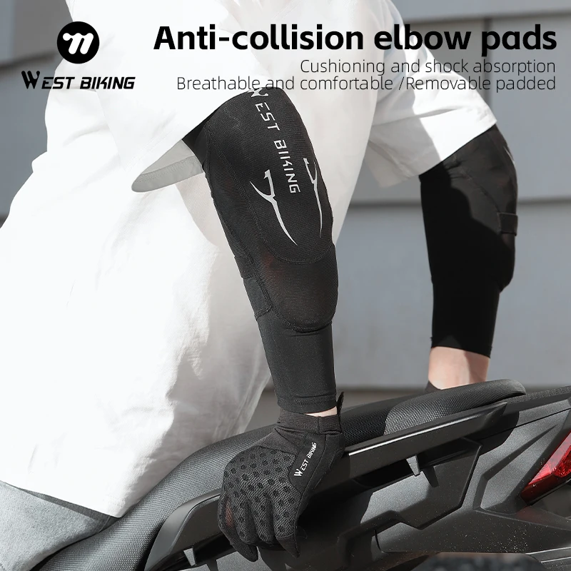 

WEST BIKING Мотоциклетные налокотники Рукава для предотвращения столкновений Съемные налокотники Спорт на открытом воздухе Велоспорт Чехлы на руку Оборудование