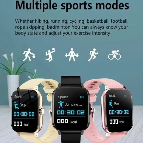 Xiaomi NY Smartklocka Dam Män Dam Present Sport Fitnessklockor Pulsmätare Vattentät Smartklocka För Telefoner Android IOS 10 best sales Xiaomi smartklocka - №6