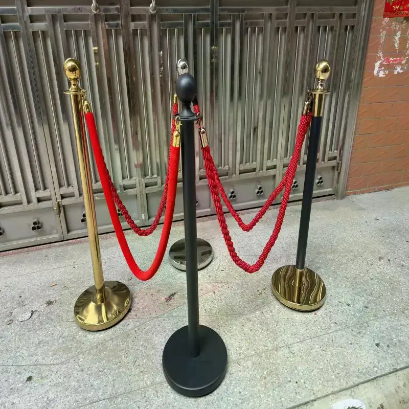 Velvet Barrier Rope Crowd Control Queue Line Barrier Rope Warning Line Lanyard Welcome Flannel Rope For Hotel Exhibition 1.5M
