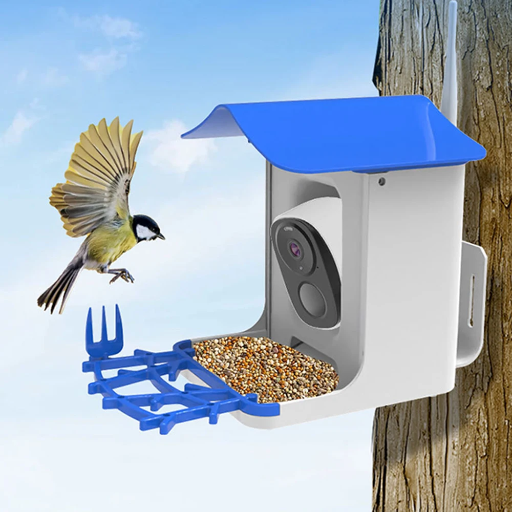 1080P AI Smart Bird Recognition Outdoor Solar CCTV Bird Feeder With Smart Camera Bird Feeder