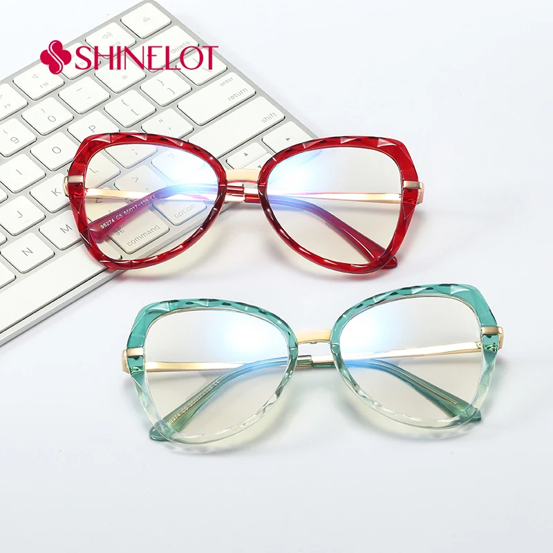 

95274 Fashion Women Glasses Oval Frame Female Radiation Protection Eyeglasses Urban Lady Office Eyewear Sister Gift