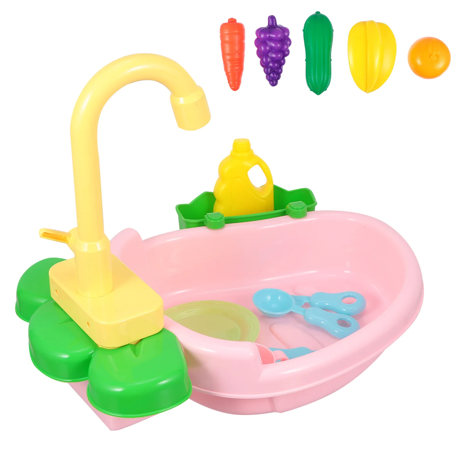 1Set Simulatie Wastafel Keuken Speelset Plastic Waterkanaal Set Vroeg Onderwijs Interactief Kindercadeau Cognitieve Ontwikkeling