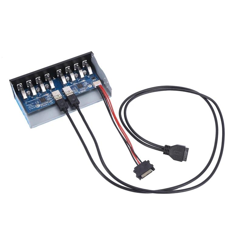 2X 19 Pin To 8 Port USB 3.0 Hub 5.25 Inch CD-Rom Drive Bay CD Rom Front Panel For Computer Case