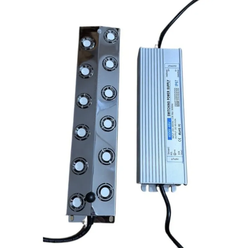 DC48V الهواء المرطب 12 رئيس ضباب صانع آلة الضباب كمية كبيرة من الضباب مع إمدادات الطاقة للماء 400 واط