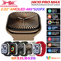 New HK10 Pro Max Smart Watch 2.02-inch AMOLED Series 10 BT Call 1GB Local Music AI Translation Navigation Compass Man Woman 2025