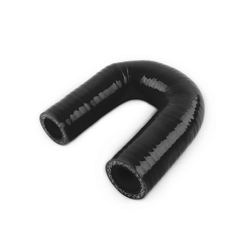 ID 12mm 15mm 19mm 22mm 25mm 32mm 35mm 38mm 42mm 51mm Black 180 Degree Elbow General Silicone Coolant Intercooler Pipe Tube Hose view 4