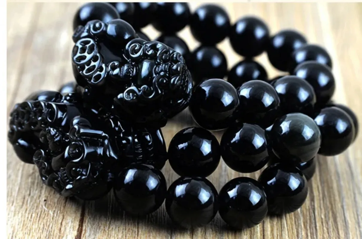 Natural Obsidian Bracelet Black Jades Stone Lucky Pixiu Bracelets Women Men Genuine Certified Jade Bangles Jewelry Accessories - Image 6