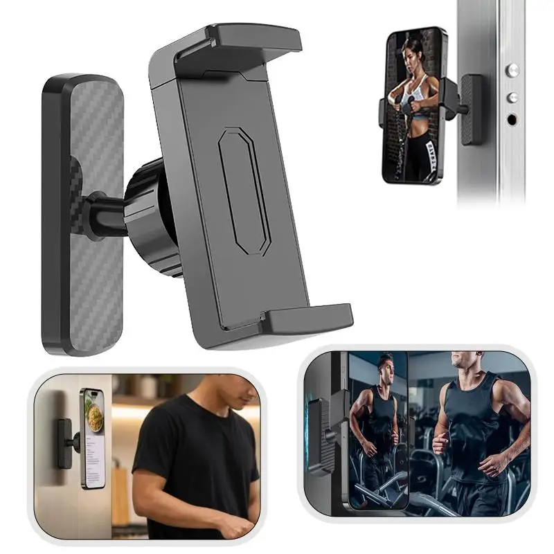Magnetische Handyhalterung für Fitnessstudio 360 ° Rotierbarer Universeller Handyhalter für Freihändige Nutzung im Fitnessstudio, Auto, Küche und anderen Bereichen – Detail 8