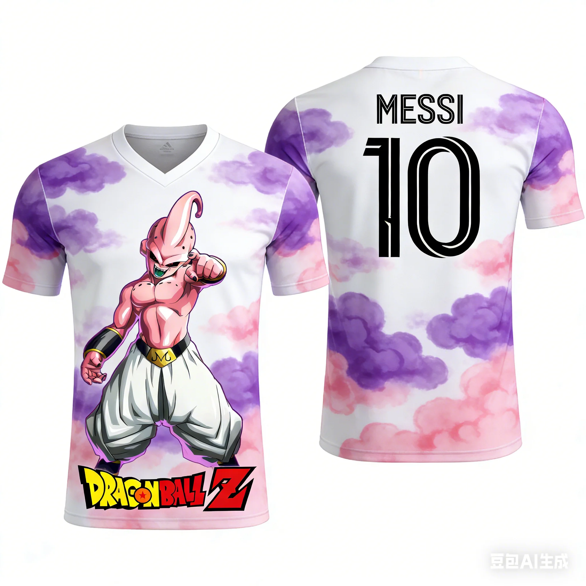 

Dragon Ball Majin Buu graphic football jersey Messi jersey Autumn Sports Dry Quickly Men's T-Shirt Kid's Clothing Tee Y2k Woman