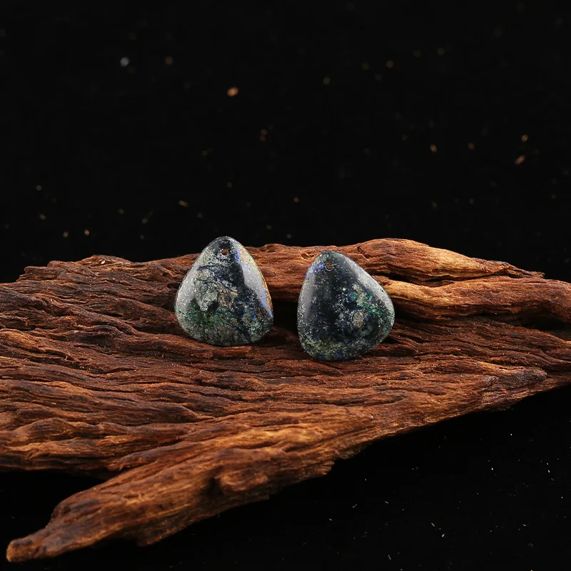 B&F Blue Azurite  Earring Beads for Jewelry Making, Handmade Natural stones beads, Stones for jewelry Making Supplies