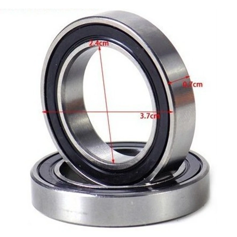 ABME New 4Pcs MR2437- MR24377 Ball Bearing 24X37X7mm Direct Press Dust Seal Crank Bearings for BB90