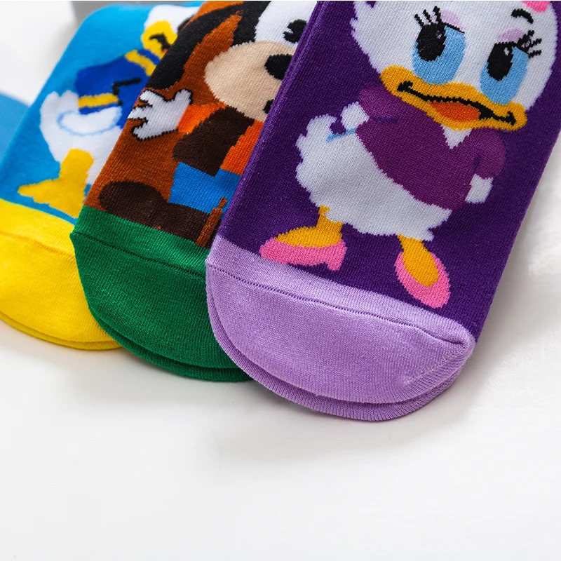 Disney Anime Cotton Socks Cartoon Mickey Mouse Minnie Daisy Donald Duck Casual Socks Fashion Print Women Socks Kids Sock Gift