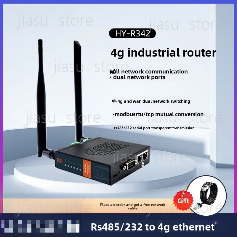 

Промышленный 4G WiFi шлюз R342, Dual LAN/WAN, последовательный порт RS485, SIM-карта, глобальная сеть LTE, удаленная передача данных для IoT