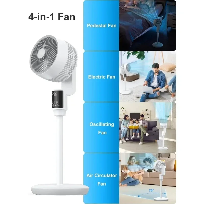 JRD kipas lantai kamar tidur, kipas berdiri berosilasi, pengatur waktu Remote Control, sirkulator udara Motor Ac diam