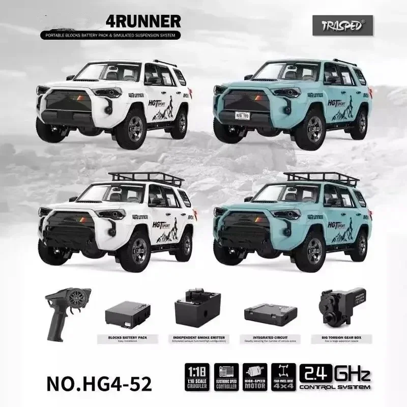 

2024 Hg 4runner 1:18 High Simulation Electric Model 2.4g Remote Control Four-wheel Drive Vehicle Adult Kids Toy Birthday Gifts