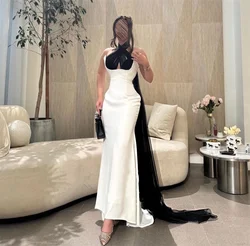 Customized Matching Classic Jersey Pleat Mermaid Halter Long Dresses Cocktail Dresses Exquisite Elegant Chinese Style Pastrol Fa