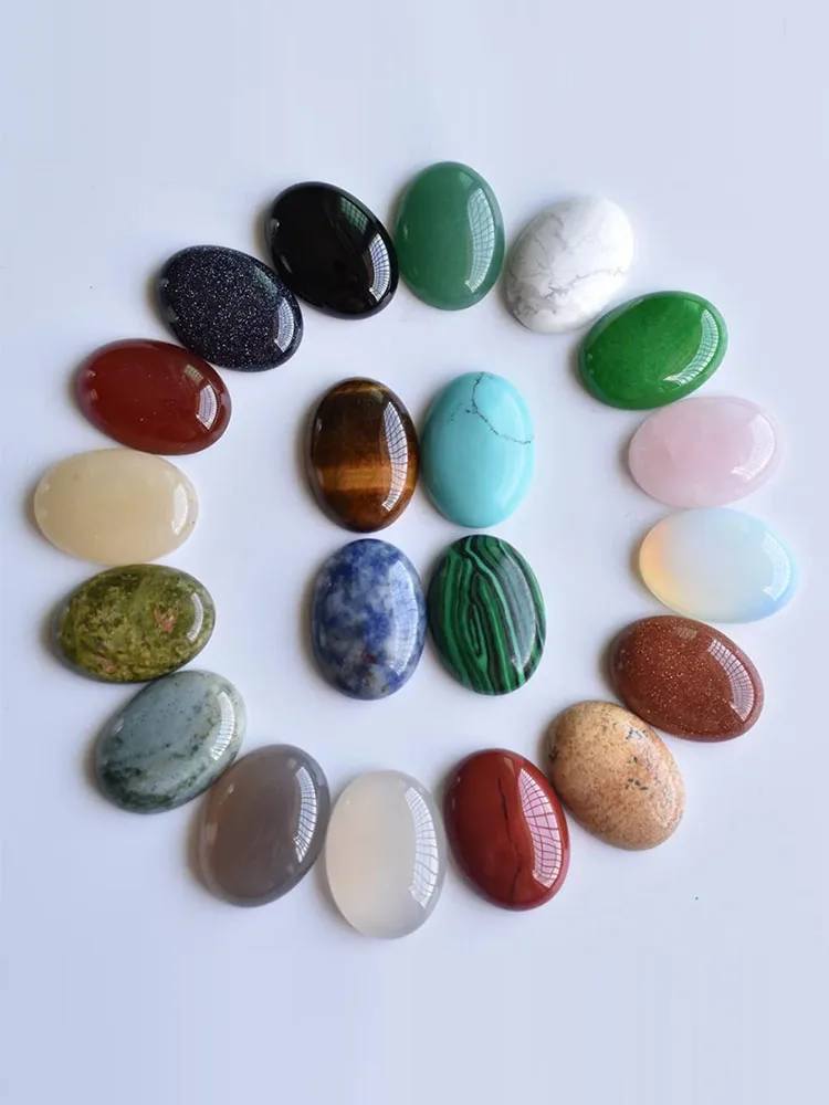 Kostenloser Versand 20 Stück/Los Großhandel 18x25mm heiß begehrte natürliche Amethyst-Cabochons in Ovalform für die Schmuckherstellung. – Detail 4