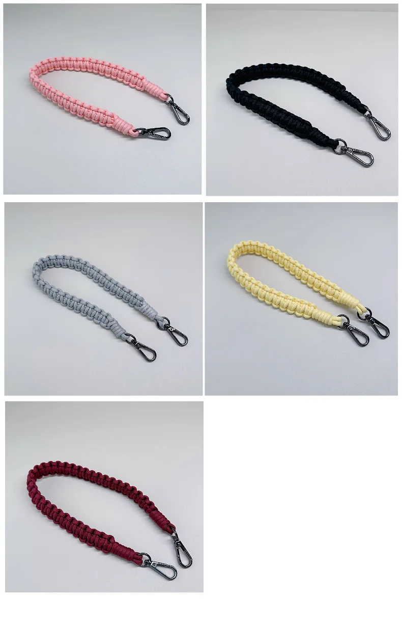 Rope Strap Braided Lanyard Metal Keyring Cellular String Universal Mobile Phone Shoulder Strap Premium Bag Landyard Accessories