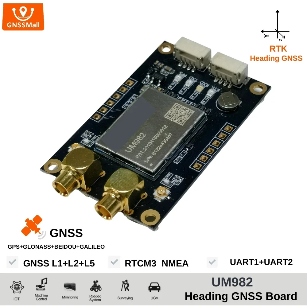 Heading GNSS module Board UM982 RTK UGV UAV GPS module full-frequency centimeter-level low-power TOPGNSS